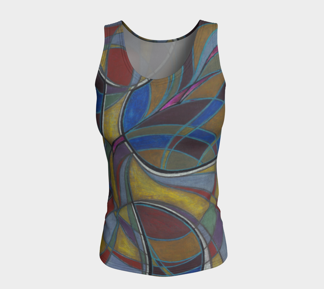 Ribbon in the Sky Fitted Tank Top (Long)