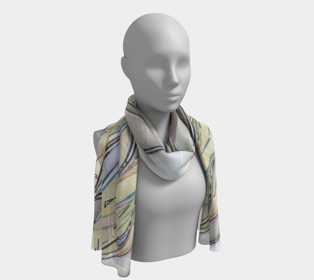 Shattered Heart Long Scarf
