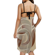 Load image into Gallery viewer, Metallic Spaghetti Strap Backless Beach Dress
