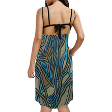 Load image into Gallery viewer, Ingrained Spaghetti Strap Backless Beach Dress
